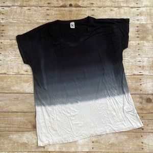 Black Ombré V-Neck Tee